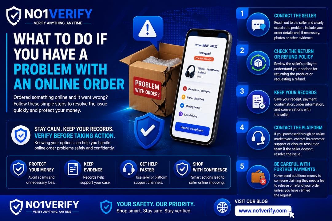 What to do if you have a problem with an online order